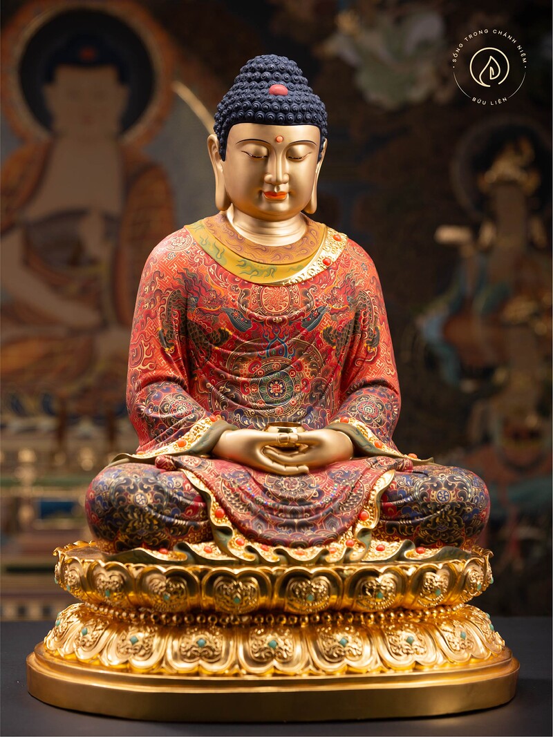 Tượng Đức Phật Bổn Sư Thích Ca Áo Vẽ